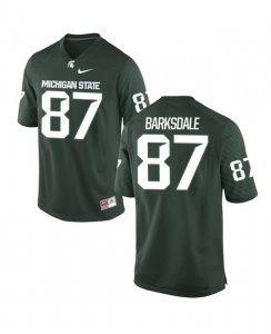 Men's Michigan State Spartans NCAA #87 Edward Barksdale Green Authentic Nike Stitched College Football Jersey UR32Z66OW
